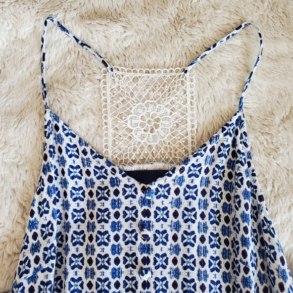 Strappy Blouse / Tank Top with Crochet Detail - Picture 3 of 7